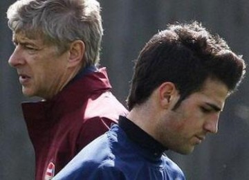 Arsene Wenger dan Cesc Fabergas