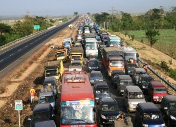 Arus mudik saat lebaran tahun lalu