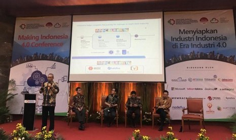 Arya N Soemali dalam acara Making Indonesia 4.0 Conference di Jakarta.