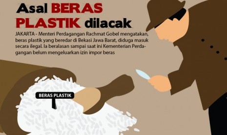 Asal beras Plastik dilacak (ilustrasi)