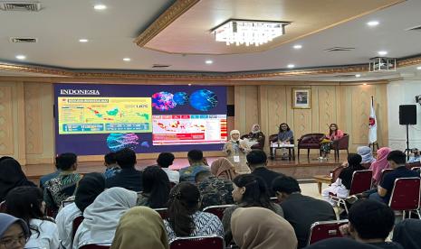 Talkshow Gerak Bersama Tangguh Bencana sebagai bagian dari Youth Leadership Summit 2023 di WIsma Kemenpora, Kamis (14/12/2023).