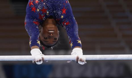 Atlet gimnastik AS, Simone Biles, memutuskan mundur dari final senam perseorangan Olimpiade 2020 Tokyo.