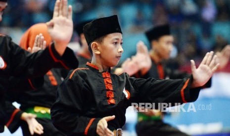 Ilustrasi pencak silat. JIGSc menggelar ujian kenaikan tingkat sabuk silat 