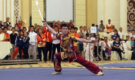 Atlet wushu Indonesia Aldy Lukman