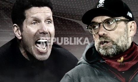 Atletico Madrid vs Liverpool, duel Diego Simeone dan Juergen Klopp.