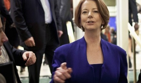 Australia's Prime Minister Julia Gillard plans to attend the 10th commemoration of Bali bombing in Bali on Friday. (file photo) 