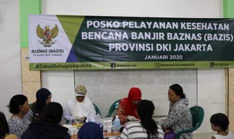 Badan Amil Zakat Nasional (Baznas Bazis ) DKI Jakarta menyediakan layanan kesehatan untuk para pengungsi di sejumlah posko layanan bencana Baznas Bazis DKI Jakarta.