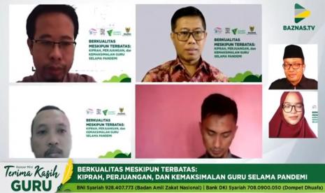 Badan Amil Zakat Nasional (Baznas) dan Dompet Dhuafa (DD) berkolaborasi memperingati Hari Guru Nasional (HGN) melalui kanal Youtube Baznas TV pada Rabu (25/11). Kolaborasi antar dua lembaga zakat ini dilakukan sebagai bentuk apresiasi terhadap guru di seluruh Indonesia, dengan mengangkat tema 