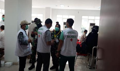 Badan Amil Zakat Nasional (BAZNAS) melalui Rumah Sehat BAZNAS (RSB) melakukan langkah koordinasi mengenai RS Darurat Wisma Atlet untuk penanganan pasien RS Corona dengan mendatangi Wisma Atlet di Kawasan Sunter, Jakarta Utara, Senin (23/3).