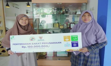 Badan Amil Zakat Nasional (Baznas) menerima penyaluran zakat perusahan dari Koperasi Berkah Usaha Terpadu, sebesar Rp 150 juta, pada Jumat (23/12/2022).