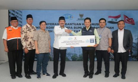 Badan Amil Zakat Nasional (Baznas) menerima titipan dana bantuan dari Rumah Yatim sebesar Rp 500 juta untuk disalurkan kepada korban gempa Turki dan Suriah.