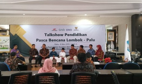 Badan Amil Zakat Nasional (Baznas) menggelar talksow pendidikan pascabencana, Rabu (8/5).