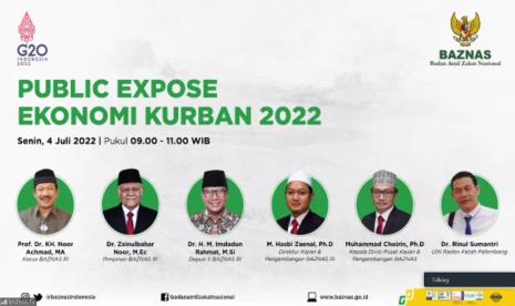 Badan Amil Zakat Nasional (Baznas) menyebutkan potensi ekonomi kurban tahun 2022 mencapai Rp 31,6 triliun atau meningkat 74 persen dari potensi tahun 2021.