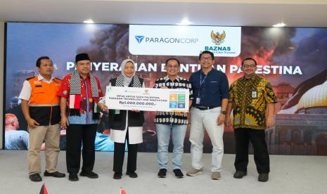 Badan Amil Zakat Nasional (BAZNAS) RI menerima donasi kemanusiaan untuk Palestina dari PT Paragon Innovation and Technology sebesar Rp1 miliar.