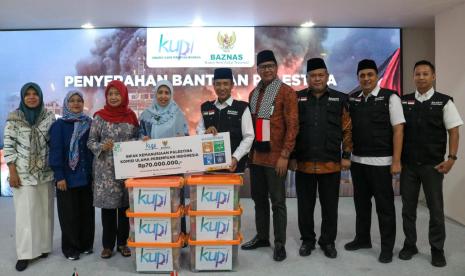 Badan Amil Zakat Nasional (BAZNAS) RI menerima penyaluran infak kemanusiaan Palestina dari Kongres Ulama Perempuan Indonesia (KUPI) sebesar Rp70 juta. 