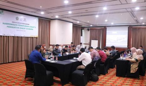 Badan Amil Zakat Nasional (Baznas) RI menggelar Focus Group Discussion (FGD) dengan tema Penguatan Pengelolaan Zakat di BUMN, di Jakarta, Kamis (23/2/2023). 