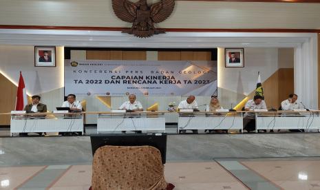 Badan Geologi memberikan keterangan terkait capaian kinerja 2022 belum lama ini/Humas Badan Geologi.