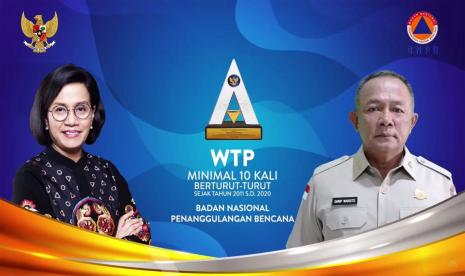 Badan Nasional Penanggulangan Bencana (BNPB) dianugerahi penghargaan dari Kementerian Keuangan sebagai salah satu lembaga yang memperoleh opini Wajar Tanpa Pengecualian (WTP) atas laporan keuangan selama sepuluh tahun berturut-turut. Pencapaian ini tercatat berdasarkan hasil laporan keuangan dalam kurun waktu 2011 sampai dengan 2020.