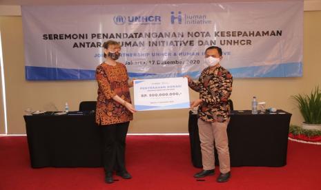 Badan PBB untuk urusan pengungsi (UNHCR) dan Human Initiative melakukan penandatanganan nota kesepahaman untuk program penggalangan dana penyintas dunia. 