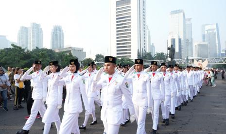 Ilustrasi perayaan hari lahir pancasila. 