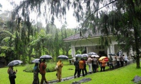 Bagian belakang Istana Cipanas, Cianjur, Jawa Barat.