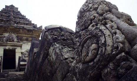 Bagian dari Candi Jawi di Pasuruan, Jawa Timur