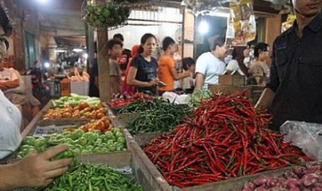 bahan kebutuhan pokok di pasar tradisional