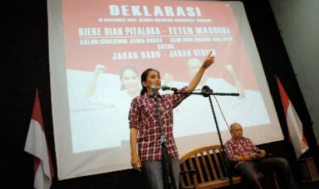 Bakal calon Gubernur Jawa Barat, Rieke Dyah Pitaloka.