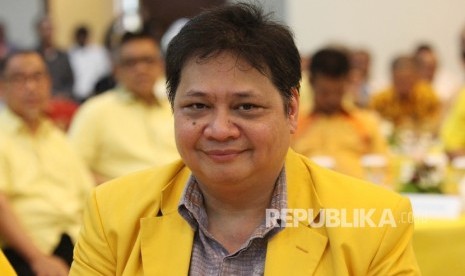 Calon Ketua Umum DPP Partai Golkar Airlangga Hartarto   (Republika/Rakhmawaty La'lang)