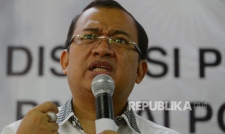 Bakal Calon Ketua Umum Partai Golkar Priyo Budi Santoso. (Republika/Raisan Al Farisi)