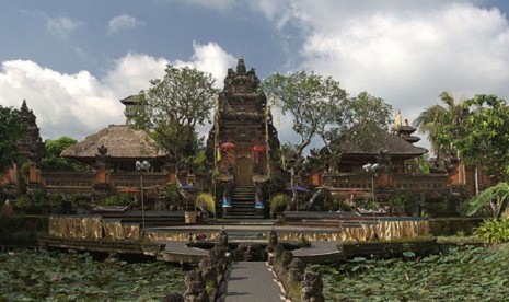 Bali has temple devoted for Saraswati Goddes (illustration)