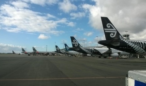 Bandara Christchurch di Selandia Baru. Perbatasan Selandia Baru dibuka kembali sepenuhnya untuk pengunjung dari seluruh dunia pada Senin (1/8/2022).