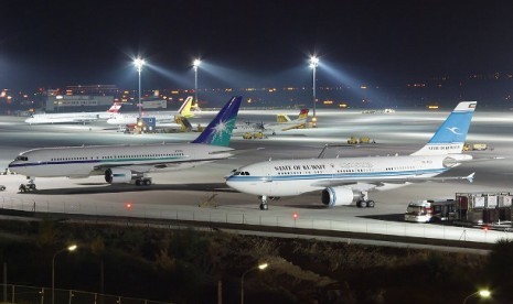 Bandara Heathrow Inggris. Pemesanan untuk penerbangan dan liburan di Inggris melonjak usai pelonggaran pembatasan. Ilustrasi.