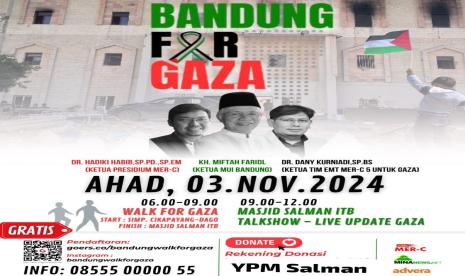 Bandung For Gaza akan digelar Ahad (3/10/2024)