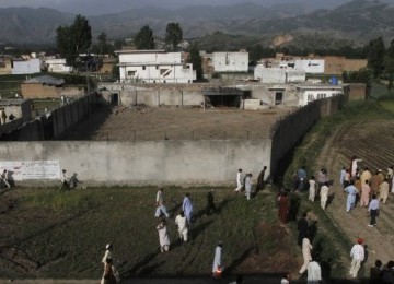 Bangunan bekas tempat tinggal Usamah bin Ladin di Abottabad, Pakistan