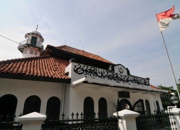 Bangunan kategori cagar budaya Masjid Al Ma'mur, Cikini, Menteng, Jakarta Pusat, Ahad (4/12). (Republika/Aditya Pradana Putra)