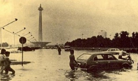 Banjir di kawasan Monas