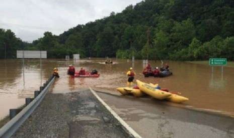 Banjir di West Virginia, AS.