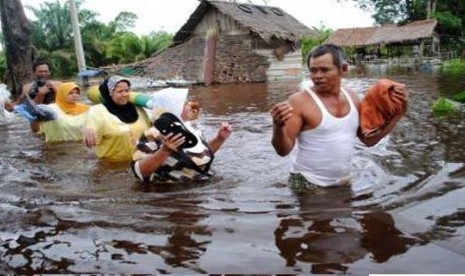 banjir ilustrasi