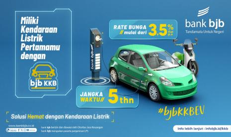 Bank bjb menawarkan Produk bjb Kredit Kendaraan Bermotor (KKB) Kendaraan Listrik. 