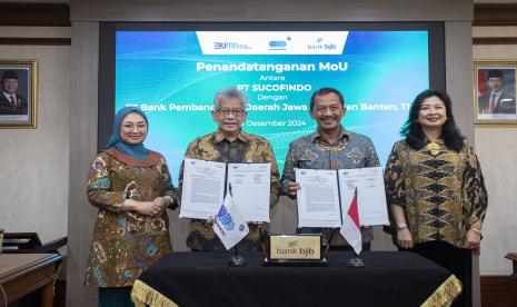 bank bjb secara resmi menandatangani Nota Kesepahaman (MoU) dengan PT Sucofindo di Graha Sucofindo, Jakarta Selatan.