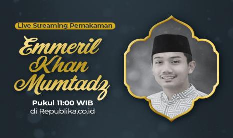 Banner Prosesi Pemakaman Alm. Emmeril Kahn Mumtadz bin Mochamad Ridwan Kamil