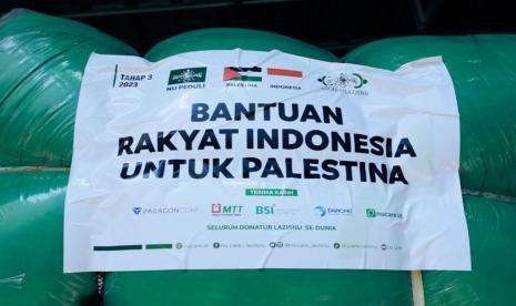 Bantuan kemanusiaan dari NU CARE-LazisNU untuk masyarakat Palestina.