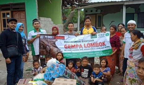 Bantuan NU Peduli di Lombok