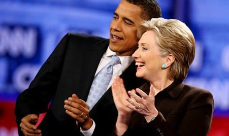 Barack Obama dan Hillary Clinton