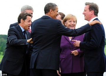 Barack OBama-David Cameron-Nicolas Sarkozy