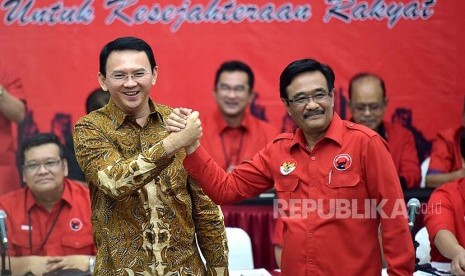 Basuki Tjahaja Purnama dan Djarot Syaiful Hidayat resmi diusung PDIP sebagai Gubernur dan Wakil Gubernur pada Pilkada 2017