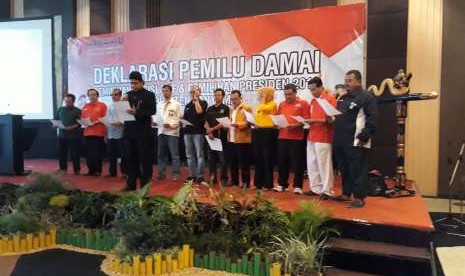 Bawaslu Banyumas menggelar kegiatan deklarasi pemilu damai.