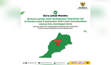 BAZNAS kirimkan tim kemanusiaan dan bantuan kemanusiaan untuk korban gempa Maroko.