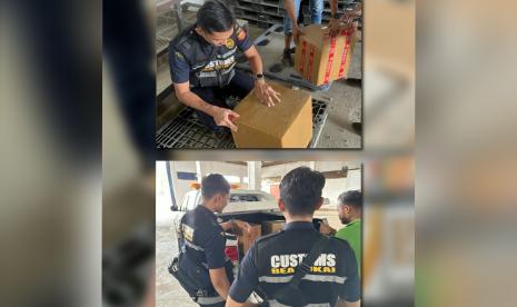 Bea Cukai Banda Aceh menindak rokok tanpa pita cukai melalui jasa pengiriman kargo.